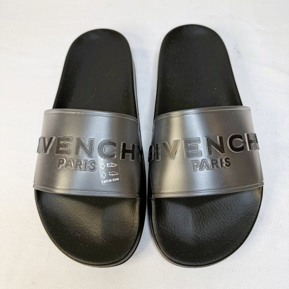 New Never Worn Givenchy Paris Transparent Rubber Slides – Neutral - Picture 1 of 4